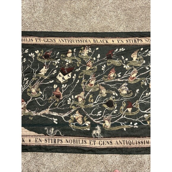 Harry Potter Hogwarts Sirius Black Family Tree Tapestry Scarf Loot Crate - Picture 4 of 8